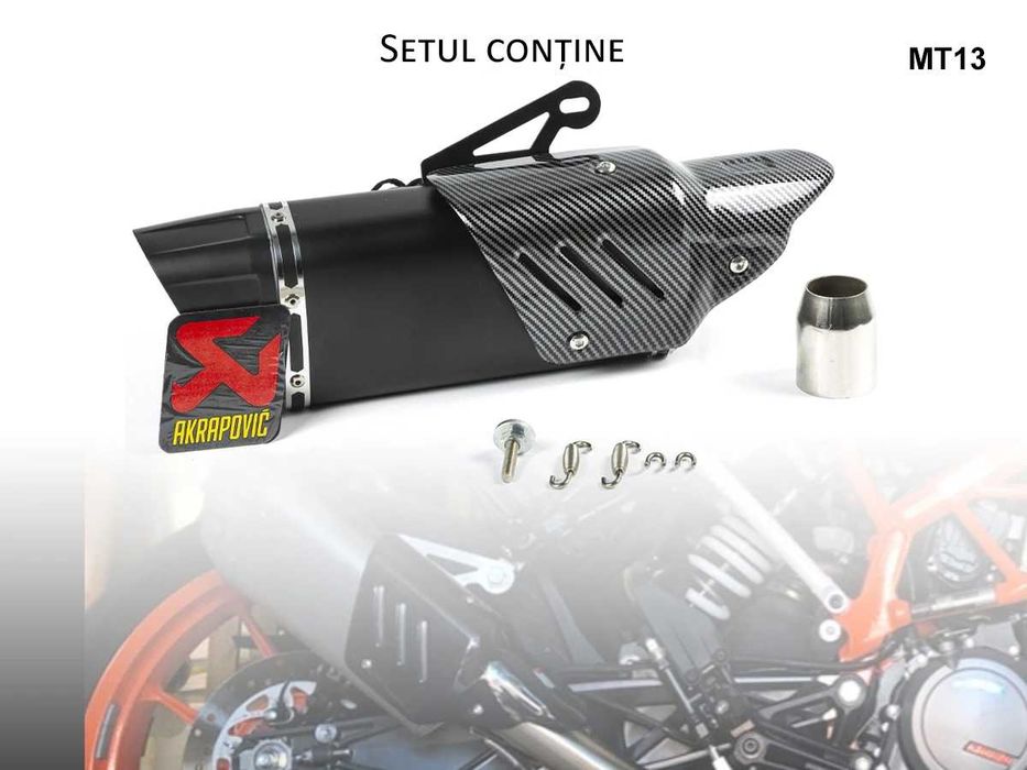 Tobă sport de evacuare AKRAPOVIC pentru motocicletă