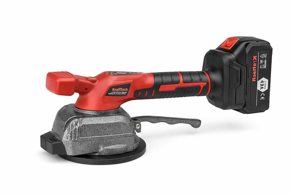 Vibrator placi gresie 48V KraftTech 35kg cu acumulator
