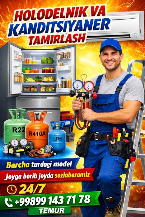 remont xaladelnik va muzlatgichlar barcha turdagi