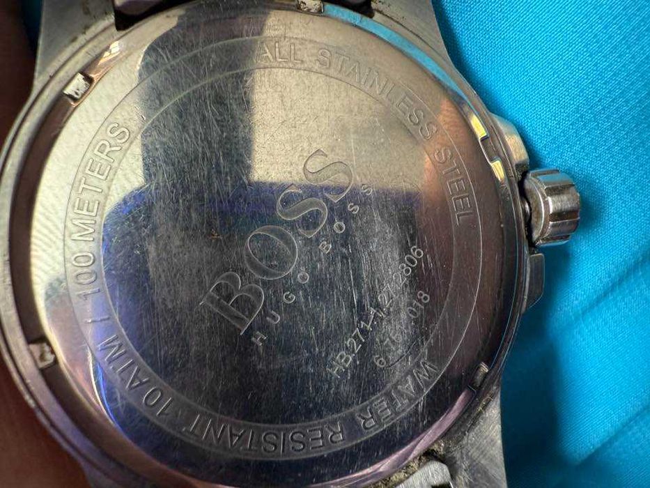 мъжки метален часовник Hugo Boss  100 meters deep ocean  bracelet