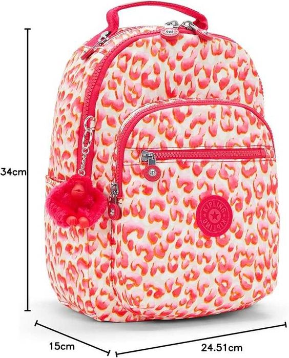 Kipling Seoul S Раница с отделение за таблет с маймунка аксесоар
