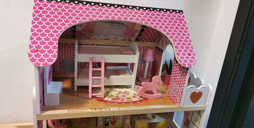 Căsuța păpuși 3 etaje lemn