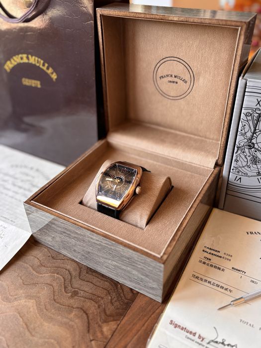 Franck Muller Vanquard Black And Gold 44 mm