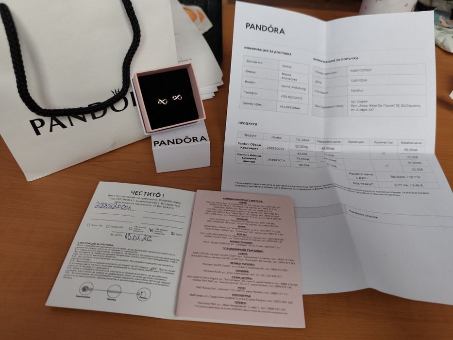 Pandora  обици "кръговрат"