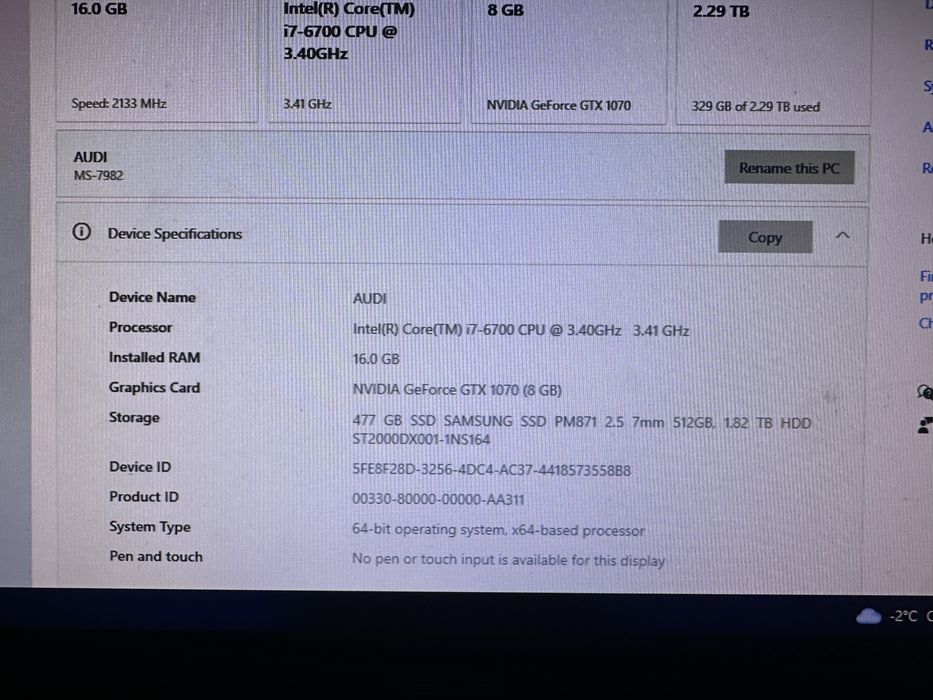 Pc Gaming detalii in privat