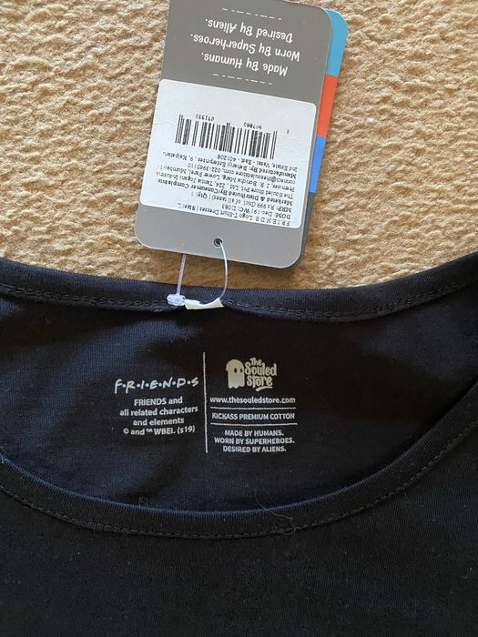 Черна разкроена рокля с джобове Friends, размер L