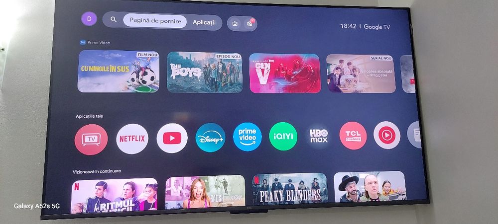 Televizor TCL MiniLed 50C6KS, 126 cm, Smart Google TV, 4K Ultra HD, Clasa E (Model 2025)