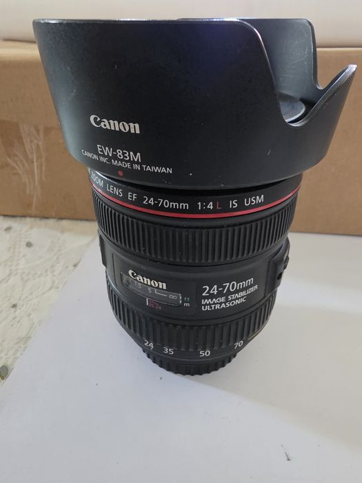 Obiective Canon 24-70mm f/4 și 70-300mm. Stabilire obiectiv nano Canon.