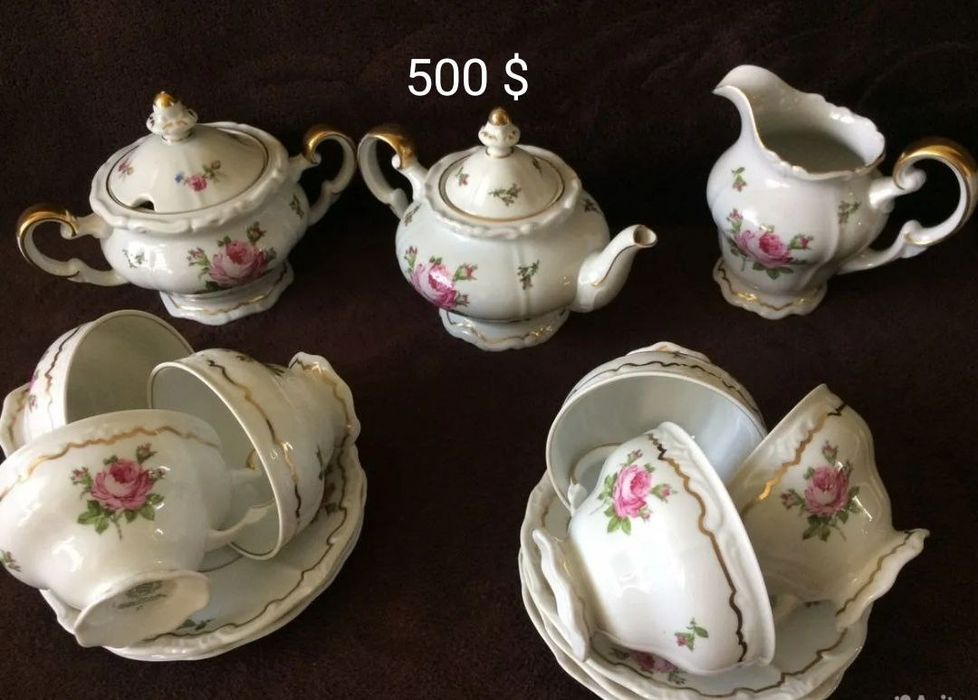 Фарфоровый чайный сервиз "WEIMAR, Katharina 2052, LUX" на 6 персон