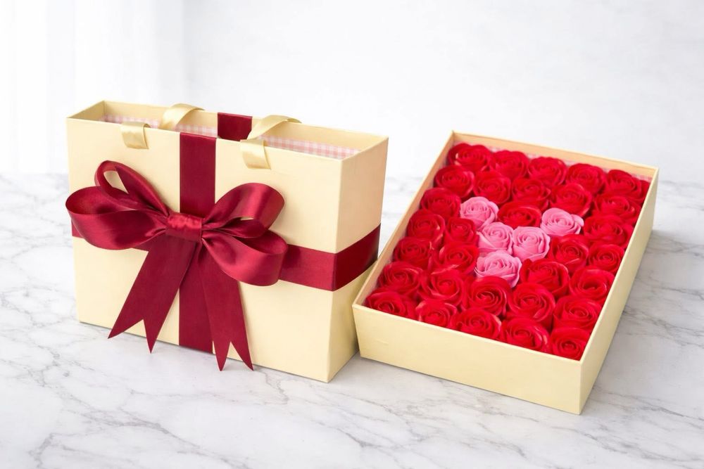 Aranjament floral din sapun