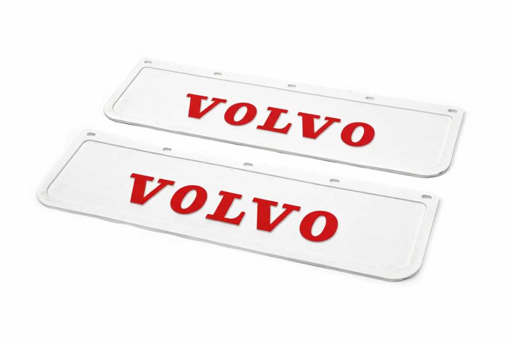 Релефни Бели Гумени Калобрани за Volvo / Волво 60x18 см к-т