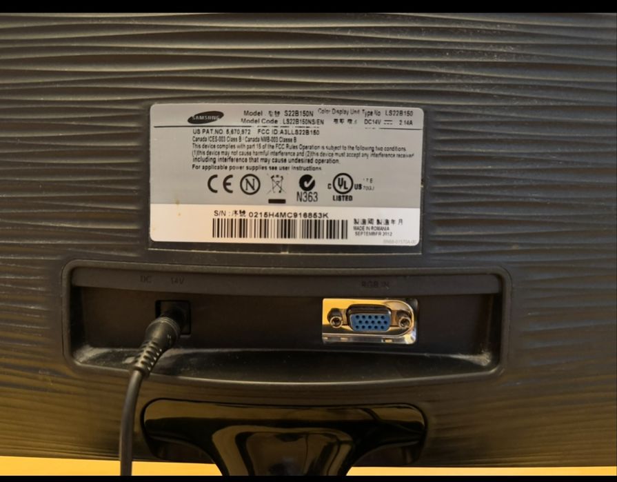 Monitor Samsung 1080p 21,5 Inch