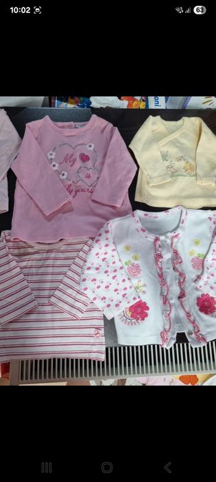 Lot fetite 1-3 luni 56-62,bluzite