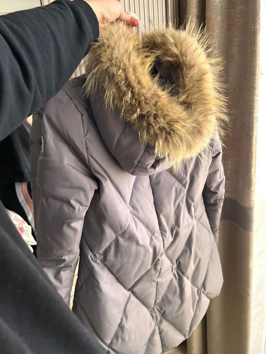 Зимно яке с гъши пух и естествена яка