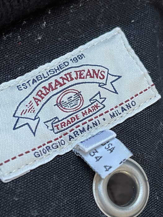 Geaca ARMANI JEANS Vintage Negru Lunga Barbati | Marime M-L