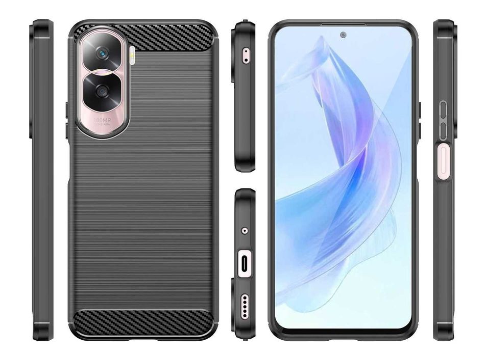 Honor 90 5G / Honor 90 Lite - Удароустойчив Кейс Гръб CARBON