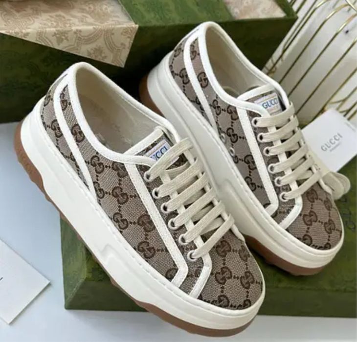 Кеды Гуччи, матерчатые