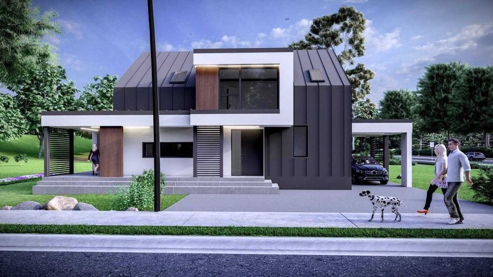 De vânzare: Casă modernă stil scandinav parter + mansardă