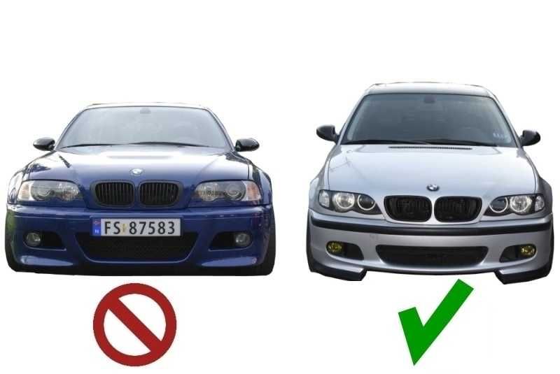Capace HH la proiectoare compatibil cu bara M Pachet BMW E46