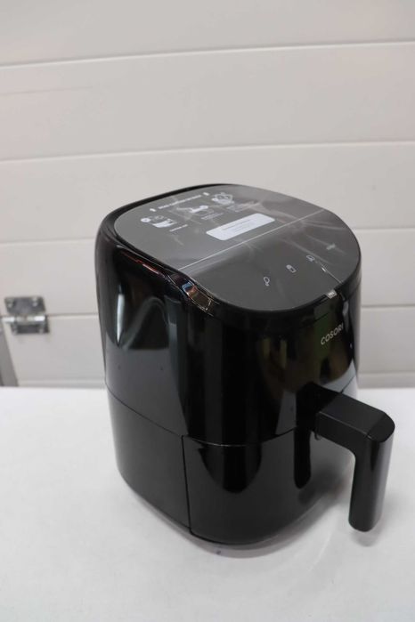 Малък фритюрник Cosori Lite 2.1 Qt, макс. 400°F, 4 в 1, 97% по-малко олио, сив | Идеален за общежития, апартаменти, кемпери, тих,