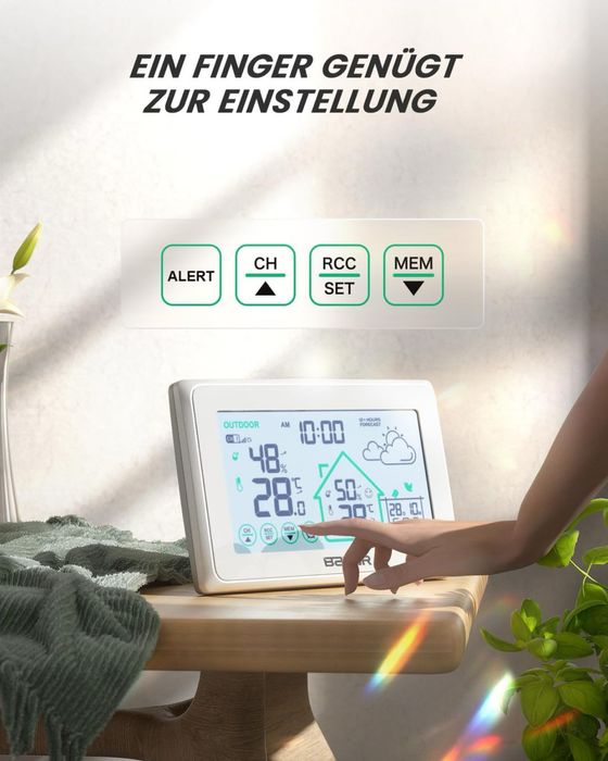 Statie meteo wireless BALDR cu senzor exterior si ceas DCF