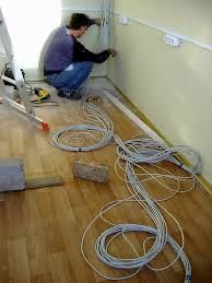 Монтаж лан кабель