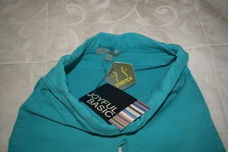 Pantalon nou H&M, copii 4-5 ani, culoare deosebita - turcoaz