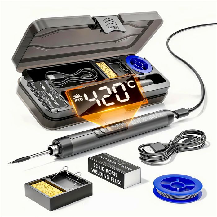 Ciocan de lipit electronic portabil cu afișaj LCD,