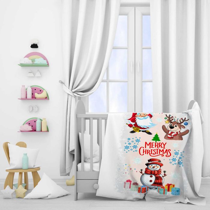 Детски поларени одеяла с КОЛЕДНИ мотиви - 8 варианта