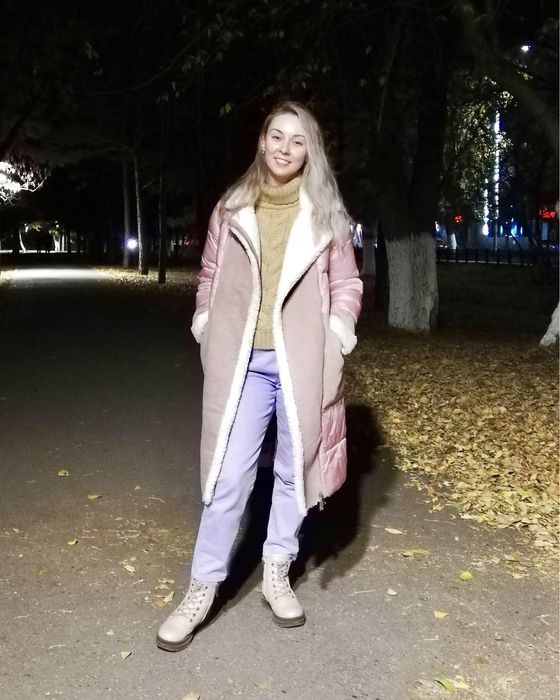 Пальто пуховик 38 S