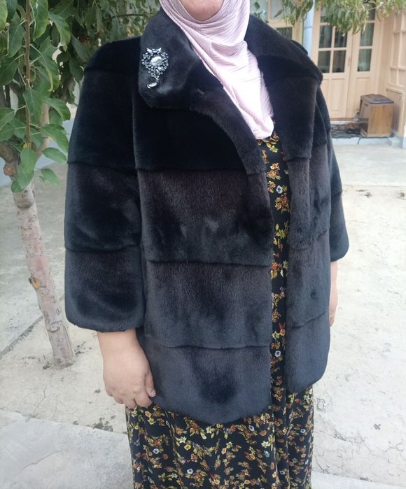 Шуба женская черный
