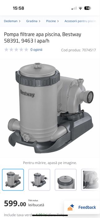 Piscina cu cadru metalic