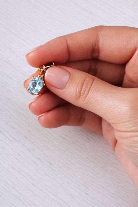 Set aur 14k si topaz 4gr - cefcei si pandantiv