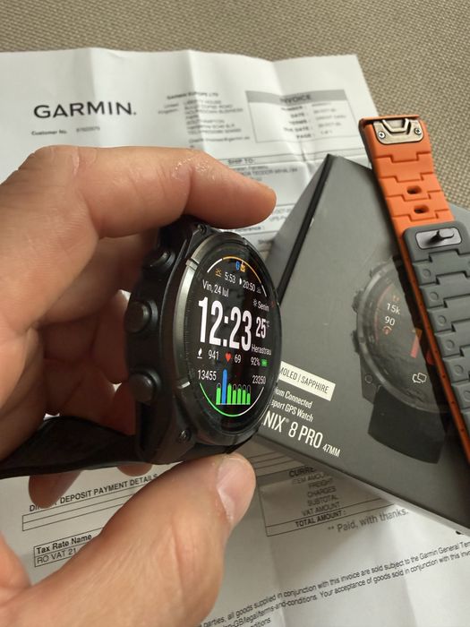 Garmin Fenix 8 Pro 47mm cu Factura și Garanție Garmin 2027 + Curea magnetică