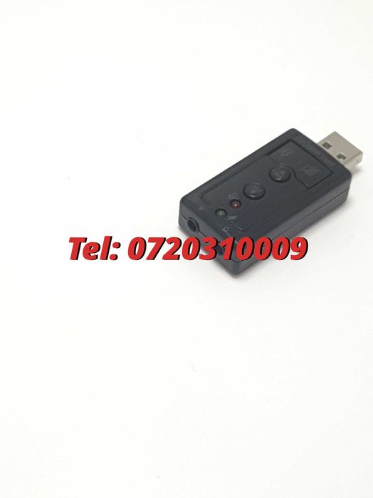 Placa De Sunet Adaptor Conector Usb Virtual 7.1 Plug And Play Pentru Conectare Dispozitive Usb Compatibile Pentru Conectare Echipamente Compatibile