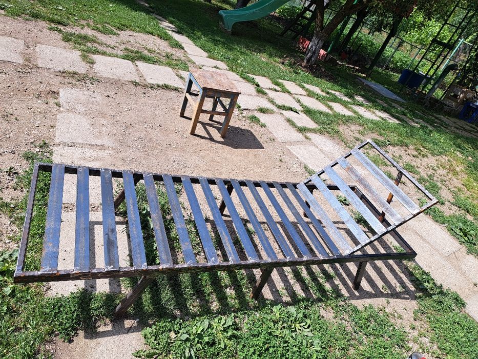 Șezlong metalic din fier forjat