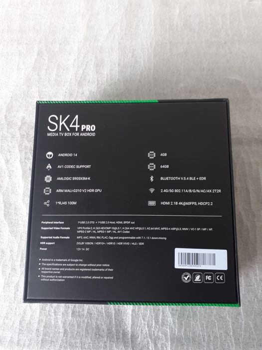 Tv box Ugoos sk4 pro nou