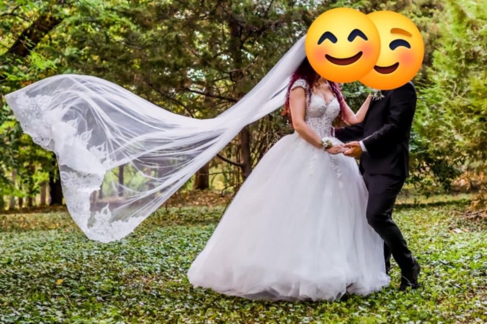 Rochie mireasa unicata + voal mireasa CADOU