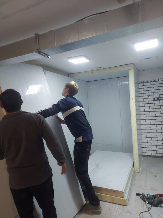 Установка камер из сендвич панелей