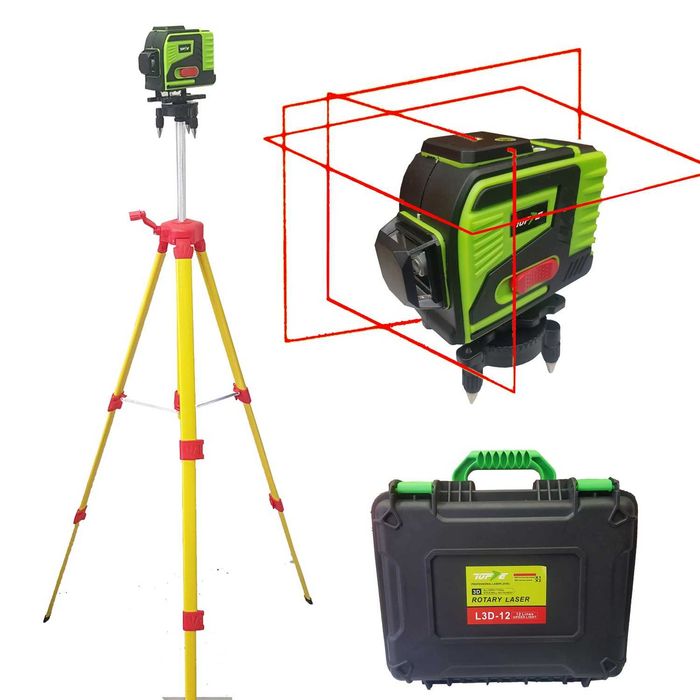 4D лазерен нивелир 16 линии четири точков самонивилиращ се зелен лазер