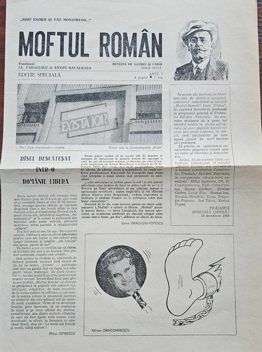 Lot Reviste Moftul Român 1989-1990, Numerele 1-5 (Include Ediția Specială de Revoluție)
