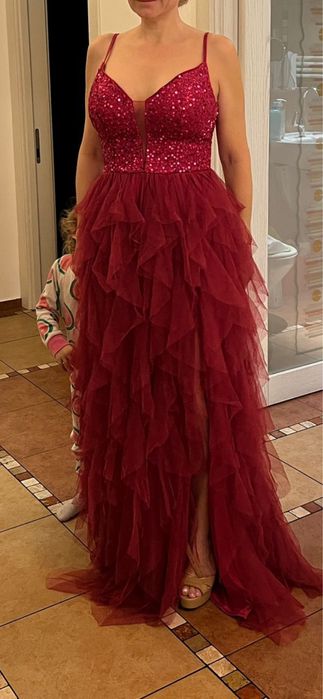 Rochie ocazie superba roz inchis