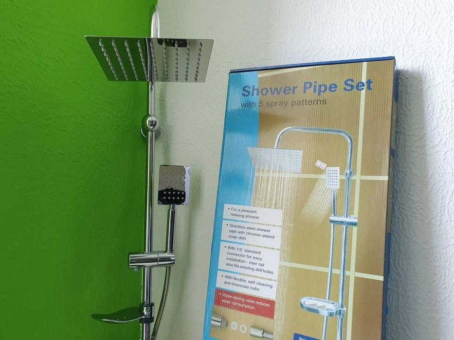 Намален от 99 лв Душ тръбна система БЕЗ СМЕСИТЕЛ. Душ пита и слушалка