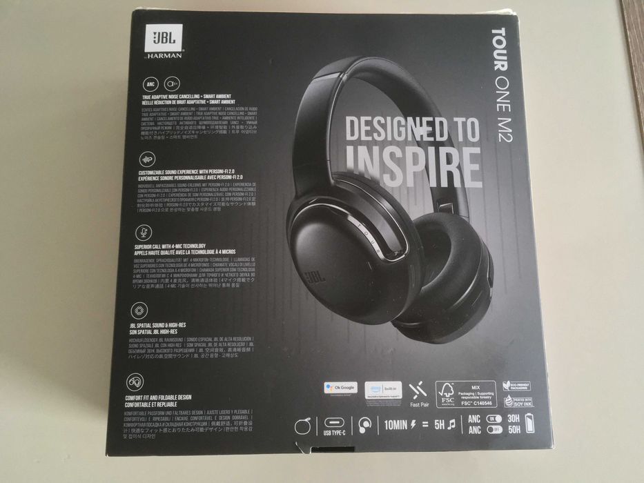 casti wireless JBL Tour One M2, over ear, ANC (noise cancelling), noi garantie 2 ani