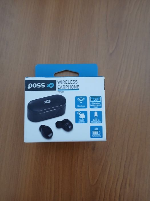 Casti bluetooth Poss PSTWS31, TWS, autonomie 6 ore, Negru