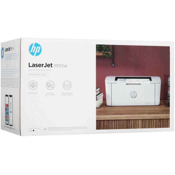 - Принтер HP LaserJet M111w A4, 20 стр/мин, 16Mb, USB, Wi-Fi, лазерный