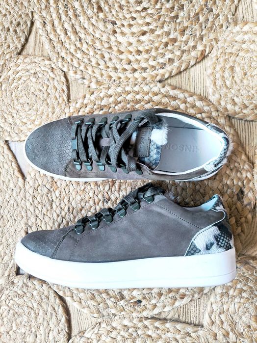 Sneakers Hinson, piele nubuc și piele de ponei, 40
