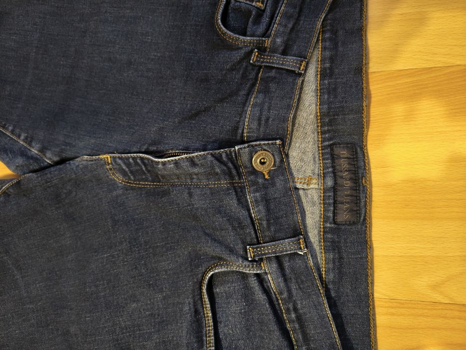 Blugi Trussardi bleumarin inchis, elastici XXL