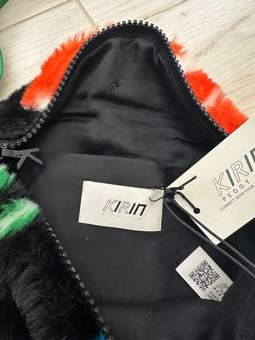 Set KIRIN palarie si borseta bin blana pufoasa