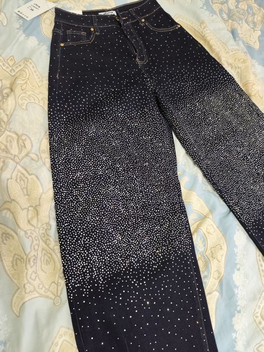 Blugi cu pietre baloon fit